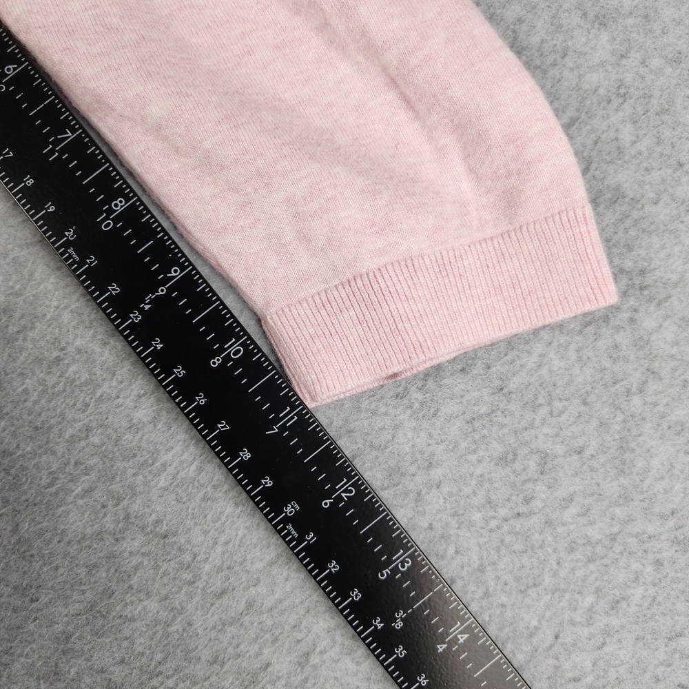Talbots Sweater Women 1X Pink Paris Embroidered Pullover 3/4 Sleeve Cotton Blend - Picture 6 of 8